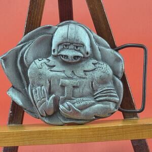 Vintage 1986 Rose Bowl Football Game BELT BUCKLE Iowa Hawkeyes vs UCLA Herky Fan